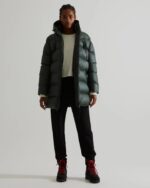 Hunter Women's Insulated Rubberized Puffer Jacket Arctic Moss Green - Image 4