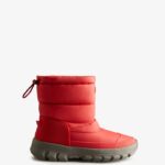 Hunter Women's Insulated Short Snow Boots Red Chill