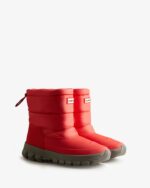 Hunter Women's Insulated Short Snow Boots Red Chill - Image 3