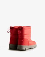 Hunter Women's Insulated Short Snow Boots Red Chill - Image 4