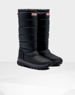 Hunter Women's Insulated Tall Snow Boots Black - Image 3