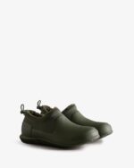 Hunter Women's Insulated Vegan Shearling Shoe Dark Olive - Image 3