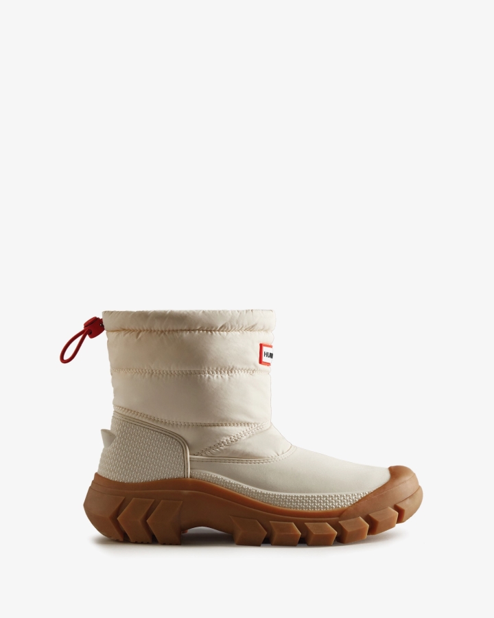 Hunter Women's Intrepid Insulated Short Snow Boots White Willow-Gum - Image 2
