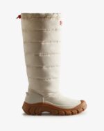 Hunter Women's Intrepid Insulated Tall Snow Boots White Willow-Gum - Image 2