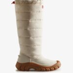 Hunter Women's Intrepid Insulated Tall Snow Boots White Willow-Gum