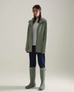 Hunter Women's Lightweight Waterproof Jacket Sweet Gale Green - Image 4