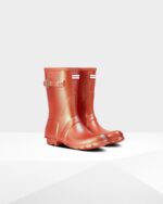 Hunter Women's Nebula Short Rain Boots Alpine Poppy Orange - Image 3