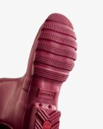 Hunter Women's Nebula Short Rain Boots Hayes Burgundy - Image 5