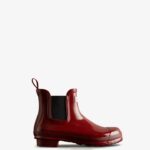 Hunter Women's Original Gloss Chelsea Boots Fall Red-Black