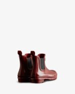 Hunter Women's Original Gloss Chelsea Boots Fall Red-Black - Image 4