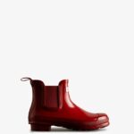 Hunter Women's Original Gloss Chelsea Boots Military Red