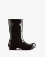 Hunter Women's Original Short Gloss Rain Boots Black - Image 2