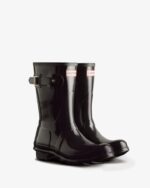Hunter Women's Original Short Gloss Rain Boots Black - Image 3