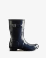 Hunter Women's Original Short Gloss Rain Boots Navy - Image 3