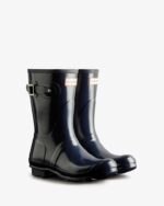 Hunter Women's Original Short Gloss Rain Boots Navy - Image 4