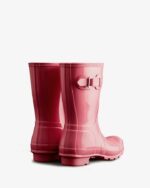Hunter Women's Original Short Gloss Rain Boots Pink Shiver - Image 4