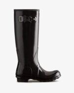 Hunter Women's Original Tall Gloss Rain Boots Black - Image 2