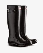 Hunter Women's Original Tall Gloss Rain Boots Black - Image 3