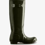Hunter Women's Original Tall Gloss Rain Boots Dark Olive