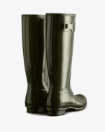 Hunter Women's Original Tall Gloss Rain Boots Dark Olive - Image 4