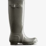 Hunter Women's Original Tall Gloss Rain Boots Docker Grey