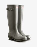 Hunter Women's Original Tall Gloss Rain Boots Docker Grey - Image 3