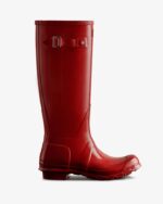 Hunter Women's Original Tall Gloss Rain Boots Military Red - Image 2