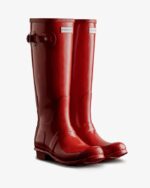 Hunter Women's Original Tall Gloss Rain Boots Military Red - Image 3
