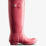 Hunter Women's Original Tall Gloss Rain Boots Pink Shiver