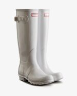 Hunter Women's Original Tall Gloss Rain Boots White - Image 3