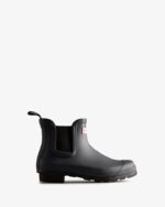 Hunter Women's Original Two Tone Chelsea Boots Black Ice-Black