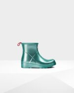Hunter Women's Play Short Nebula Rain Boots Blue Spruce - Image 2