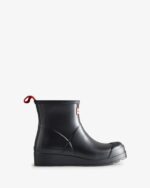 Hunter Women's Play Short Pearlized Rain Boots Black - Image 2