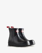 Hunter Women's Play Short Pearlized Rain Boots Black - Image 3