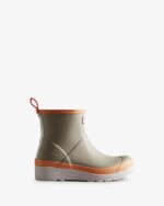 Hunter Women's Play Short Speckle Rain Boots Steall Grey-Summit Rise Peach-Spurrey White - Image 2