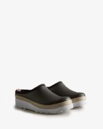 Hunter Women's Play Speckle Sole Clogs Black-Steall Grey - Image 4