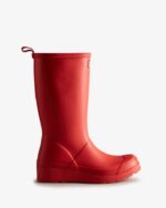 Hunter Women's Play Tall Rain Boots Logo Red - Image 2