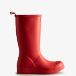 Hunter Women's Play Tall Rain Boots Logo Red