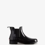 Hunter Women's Refined Gloss Slim Fit Chelsea Boot Black