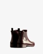 Hunter Women's Refined Gloss Slim Fit Chelsea Boots Cherry Brandy - Image 4