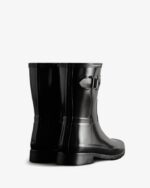 Hunter Women's Refined Slim Fit Short Gloss Rain Boot Black - Image 4