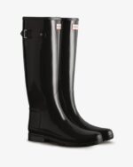 Hunter Women's Refined Slim Fit Tall Gloss Rain Boots Black - Image 3