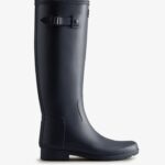 Hunter Women's Refined Slim Fit Tall Rain Boots Navy