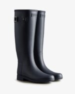 Hunter Women's Refined Slim Fit Tall Rain Boots Navy - Image 3