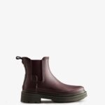 Hunter Women's Refined Stitch Detail Chelsea Boots Chestnut Crust Brown