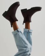 Hunter Women's Refined Stitch Detail Chelsea Boots Chestnut Crust Brown - Image 3