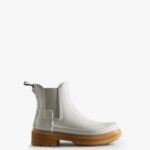 Hunter Women's Refined Stitch Detail Chelsea Boots Spurrey White