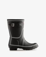 Hunter Women's Reflective Outline Short Rain Boots Black - Image 2