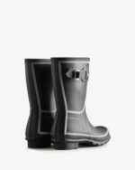 Hunter Women's Reflective Outline Short Rain Boots Black - Image 4