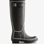 Hunter Women's Reflective Outline Tall Rain Boots Black